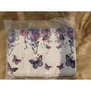 Butterfly and Floral Print Laptop Sleeve Case New